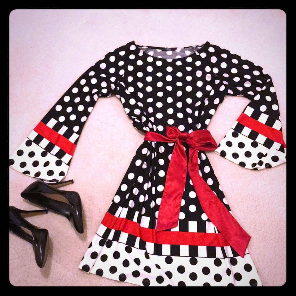 Retro polka dot dress